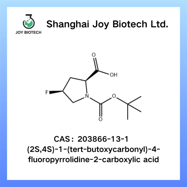 (2S,4S)-1-(tert-butoxycarbonyl)-4-fluorpyrrolidine-2-carbonzuur CAS NR. 203866-13-1